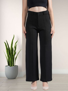 NEYSA Regular Fit Women Black Trousers