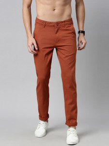 Roadster Regular Fit Men Brown Trousers