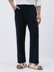 Urbano Fashion Loose Fit Men Dark Blue Trousers