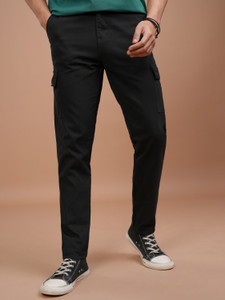 HIGHLANDER Regular Fit Men Black Trousers