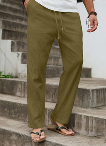 Plus91 Regular Fit Men Brown Trousers