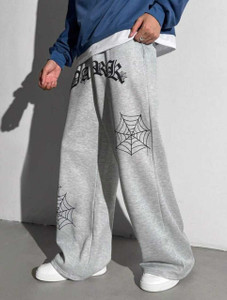 FASHIONKR Loose Fit Men Grey Trousers - Image 6