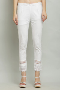Sellingsea Regular Fit Women White Trousers