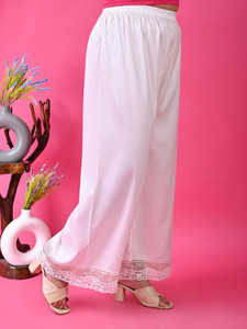 SMS COLLECTION Flared Women White Trousers