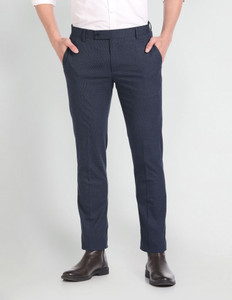 ARROW Regular Fit Men Blue Trousers