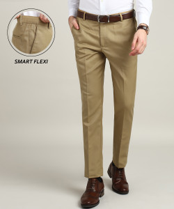 PROVOGUE Slim Fit Men Khaki Trousers