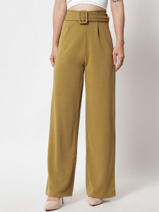 KOTTY Regular Fit Women Brown Trousers