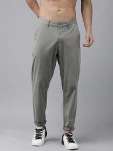 Roadster Regular Fit Men Grey Trousers