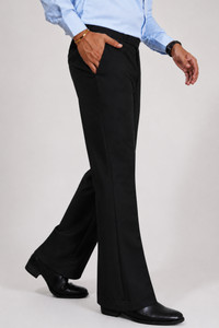 nightscape Flared, Relaxed Men Black Trousers