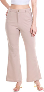 KISURA Regular Fit Women Beige Trousers