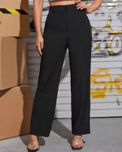 Belfry Regular Fit Women Black Trousers