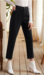 Richa fashion Straight Fit Women Black Trousers