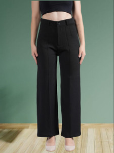Belfry Regular Fit Women Black Trousers