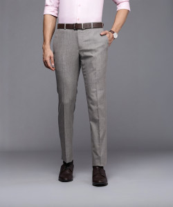 Raymond Slim Fit Men Grey Trousers