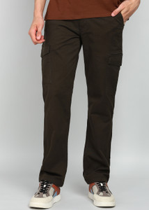 वरोगन पुरुषों के लिए हरा स्ट्रेट फिट ट्राउज़र्स