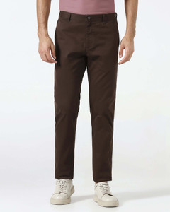 Blackberrys Slim Fit Men Brown Trousers
