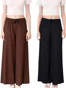 Divastri Regular Fit Women Brown, Black Trousers
