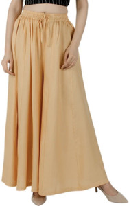 VDACollections Flared Women Beige Trousers