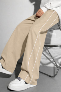 Amakriti Essence Loose Fit Men Beige Trousers - Image 6