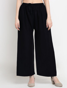 Style Access Flared Women Black Trousers