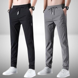 seri choice Regular Fit Men Black, Grey Trousers