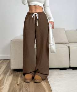 Rajovati Loose Fit Women Brown Trousers