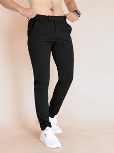 BELPATRA Regular Fit Men Black Trousers