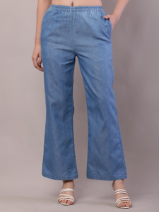 Sellingsea Regular Fit Women Blue Trousers