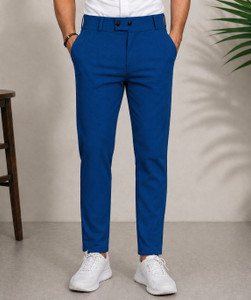 SK Clasy Comfort Fit Men Blue Trousers