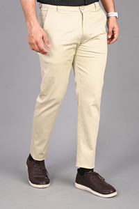 FUBAR Slim Fit Men Beige Trousers