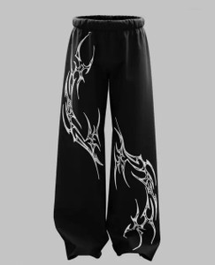 Bartus Regular Fit Men Black, White Trousers