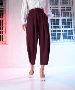 SASSAFRAS Relaxed Women Maroon Trousers