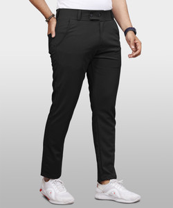 VeBNoR Regular Fit Men Black Trousers