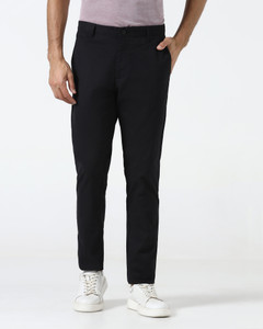 Blackberrys Slim Fit Men Black Trousers