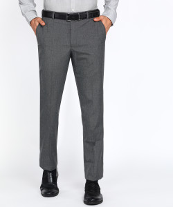 PARK AVENUE Regular Fit Men Grey Trousers