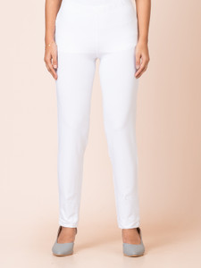 Ruby Straight Fit Women White Trousers