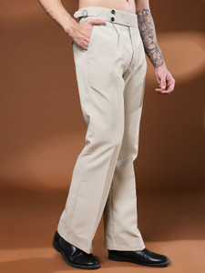 VIVA TRENDZ Regular Fit Men Beige Trousers - Image 6