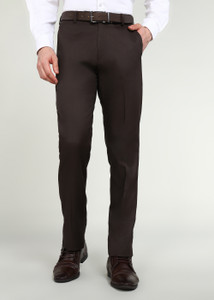 PROVOGUE Slim Fit Men Brown Trousers