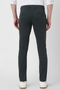 PETER ENGLAND Skinny Fit Men Black Trousers