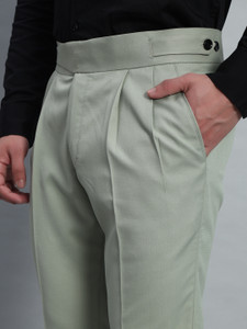VASTRANU Regular Fit Men Green Trousers - Image 6
