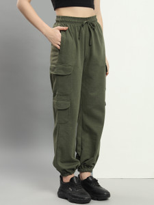 Q-Rious Comfort Fit Women Green Trousers