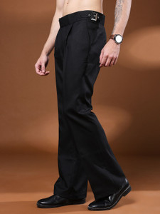 VIVA TRENDZ Flared Men Black Trousers