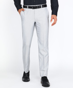 PARK AVENUE Regular Fit Men Grey Trousers