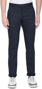 Arrow Newyork Slim Fit Men Blue Trousers