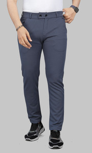 COMBRAIDED Straight Fit Men Grey Trousers