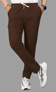 COMBRAIDED Loose Fit Men Brown Trousers