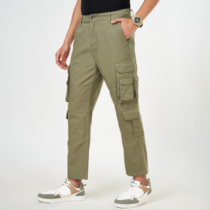 Urban Ranger by Pantaloons Regular Fit Men Green Trousers