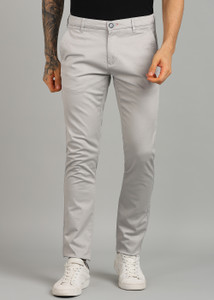 KILLER Slim Fit Men Grey Trousers