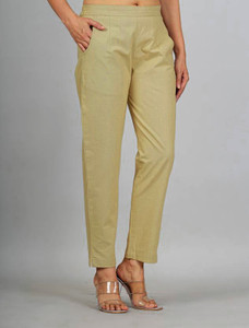 FINESTITCH Regular Fit Women Beige Trousers