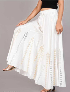 Al-Hudooms Regular Fit Women White Trousers